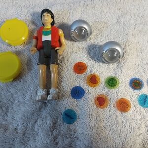 Captain Planet 1991 Heart Rings with Discs and Figure LThis rare set includes